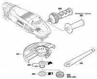 Bosch 3 601 H94 F01 Gws 26-180 Lvi Angle Grinder 230 V / Eu Spare Parts